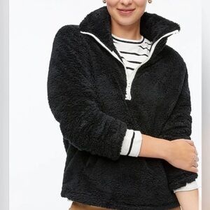 J. Crew 1/4 Zip Polartec Sherpa Pullover Black Size XS